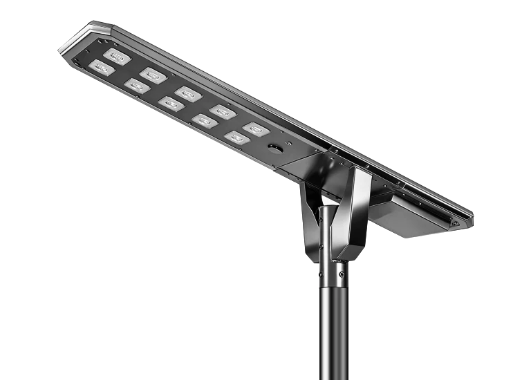 All-in-One solar street light integrating solar panel battery controller and LED lighting system
