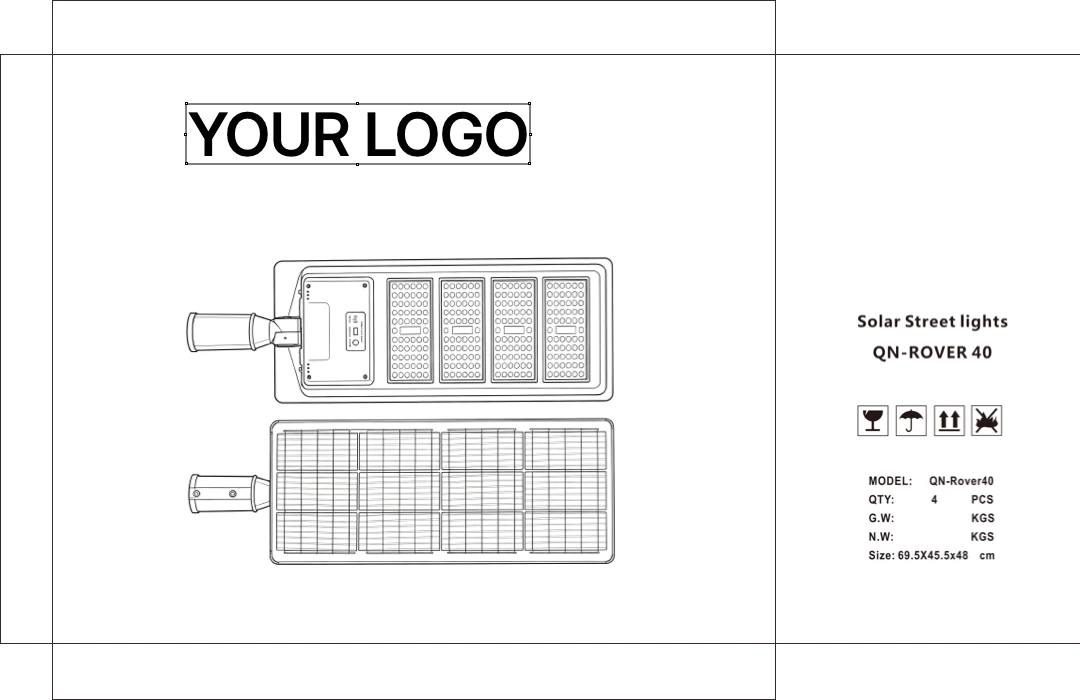 Custom export packaging for solar street lights