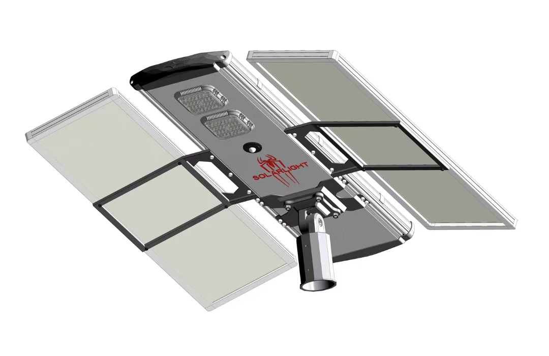 Custom logo printed on solar street light housing