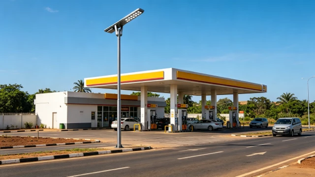 Gas Stations outdoor solar lighting project