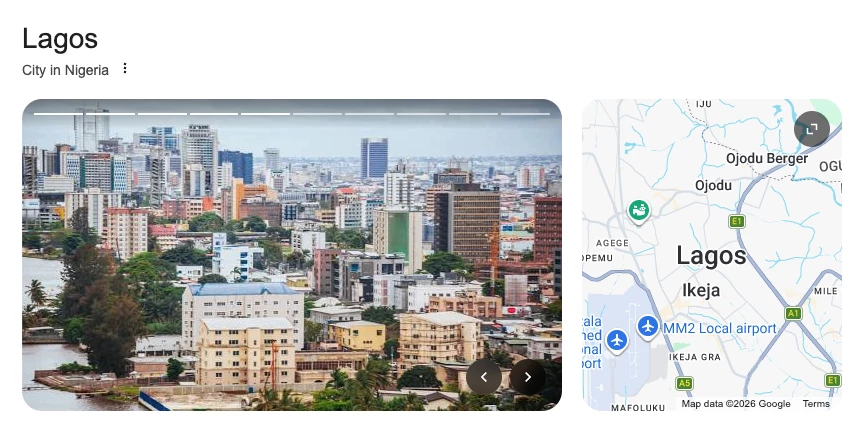 Lagos City in Nigeria