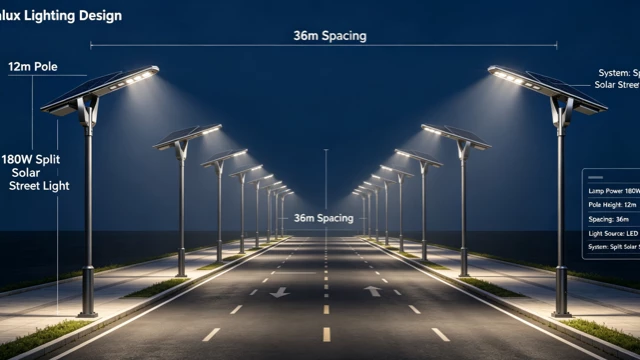 Lighting simulation for solar street lighting system design