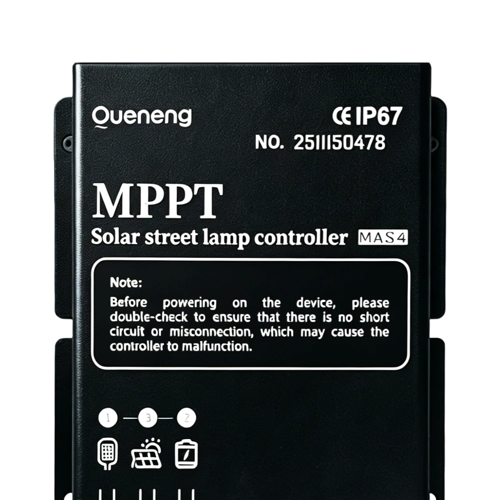 MPPT controller diagnostics and configuration support for solar street light systems