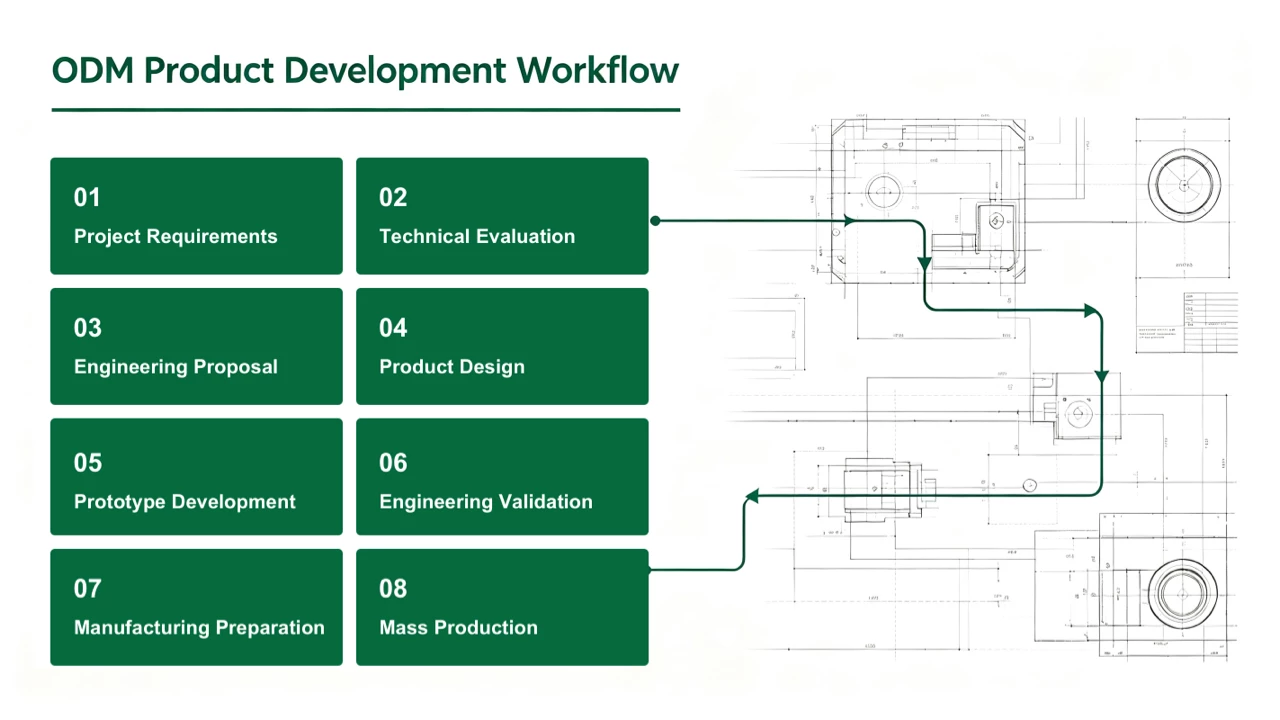 ODM product development workflow for solar street lighting systems