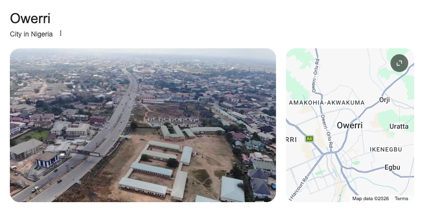 Owerri City in Nigeria