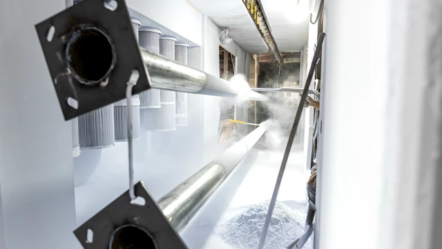 Poles Powder coating workshop