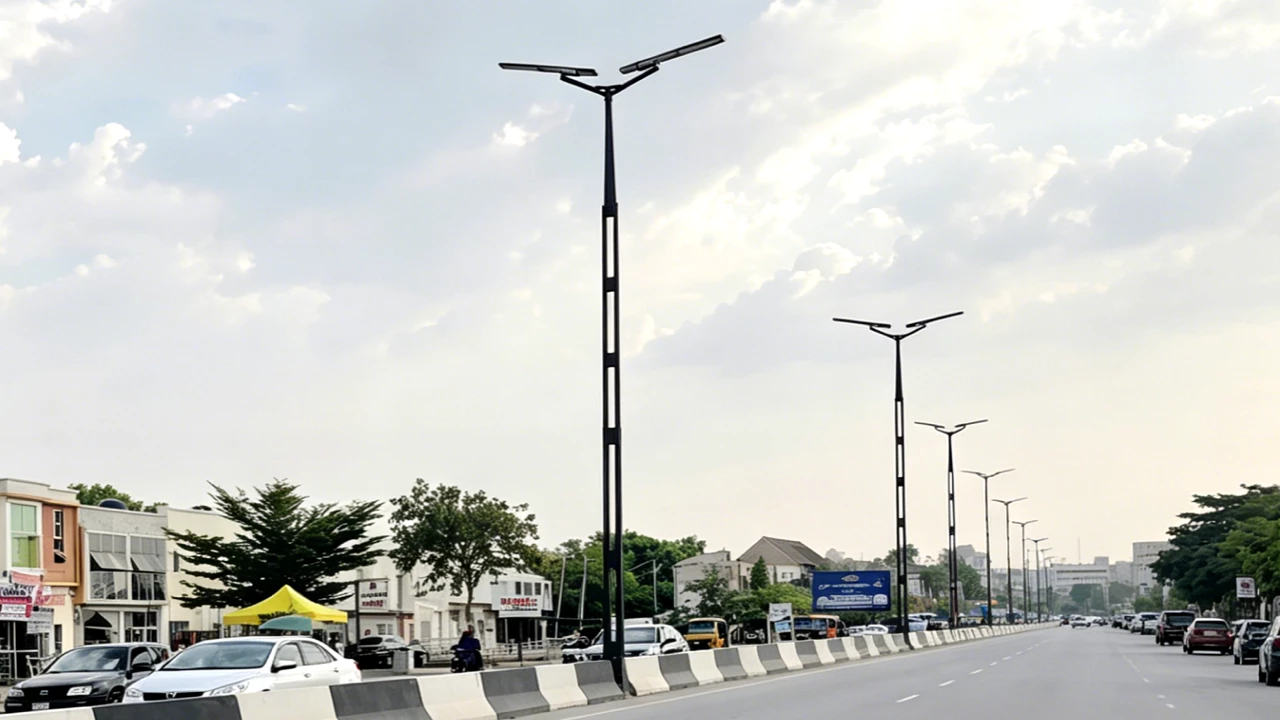 Renewable energy lighting for municipal road projects