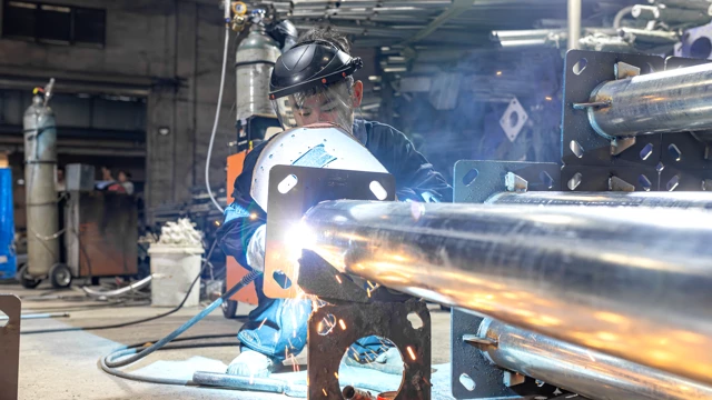 Solar Light Pole Welding