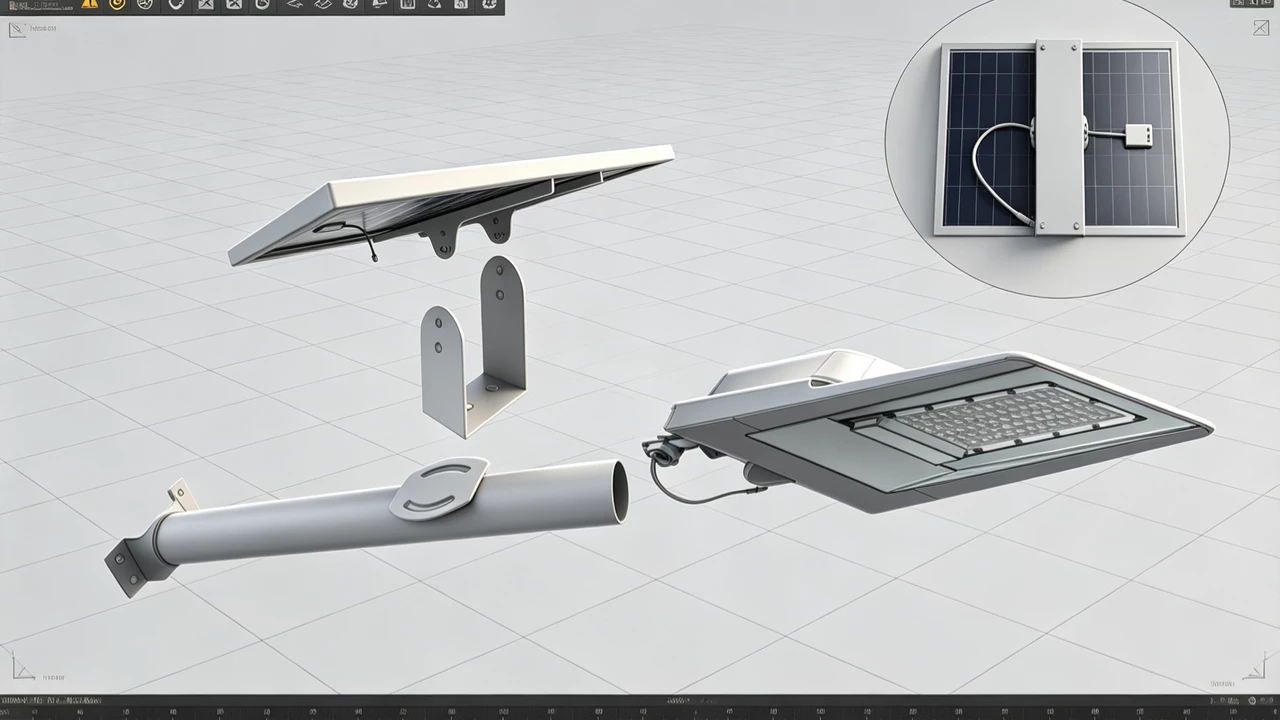 Solar lighting engineering development stages