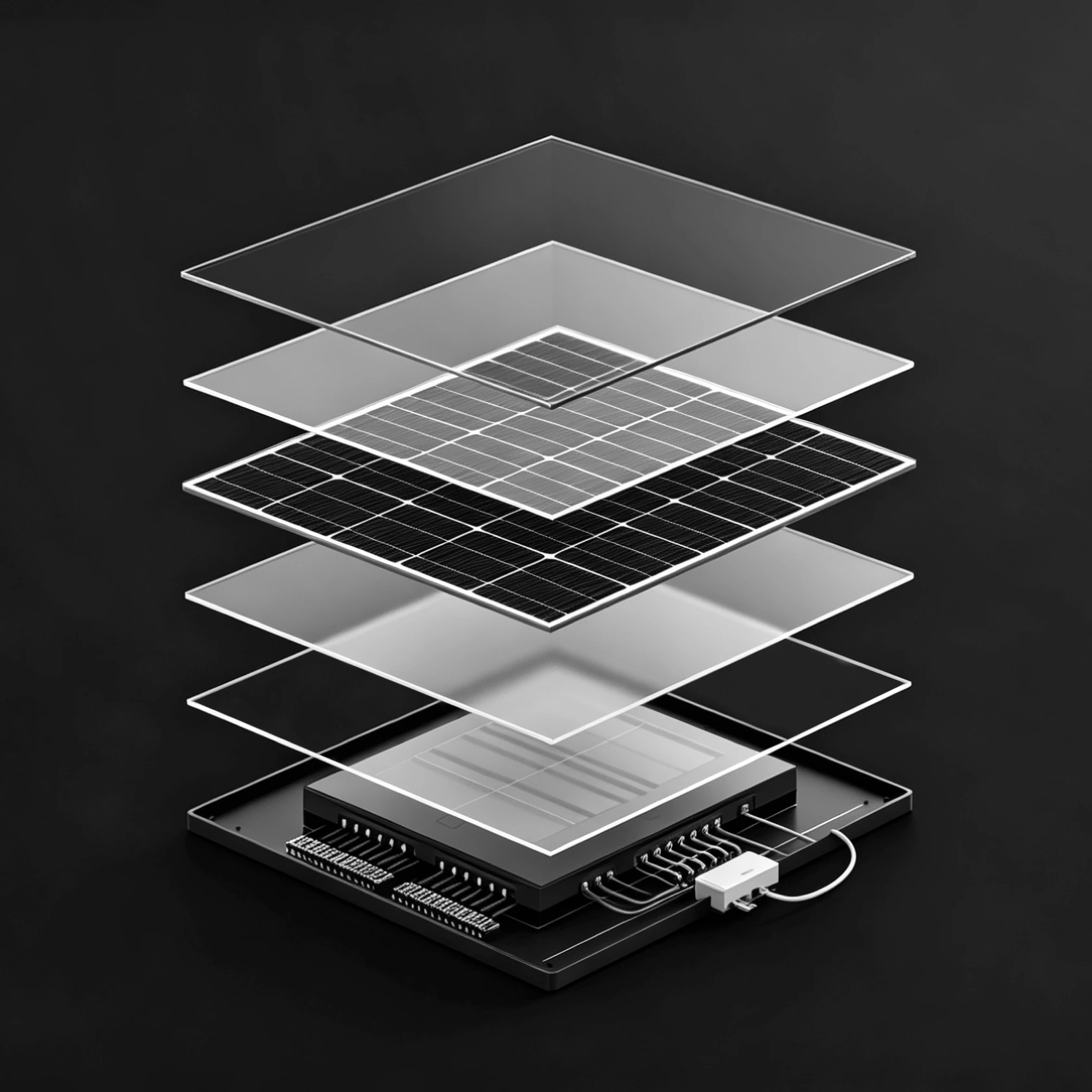 solar panel junction box and aluminum frame design