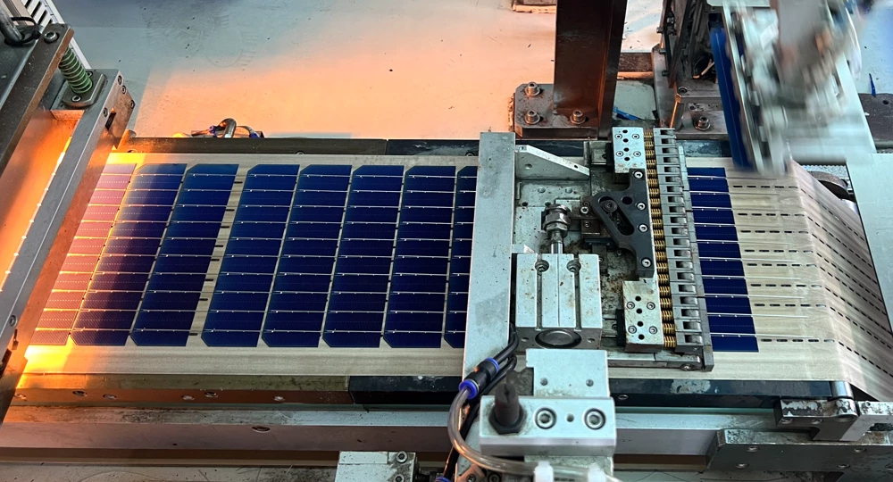 Solar panel production workshop for solar street light manufacturing