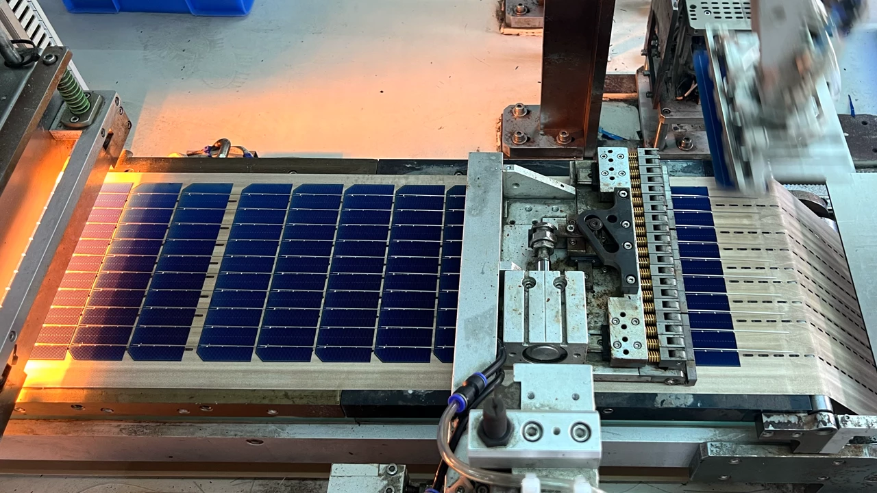 Solar panel production workshop