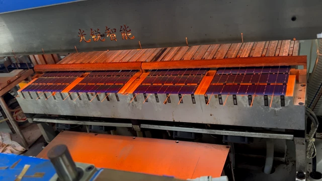 solar panel string welding production line