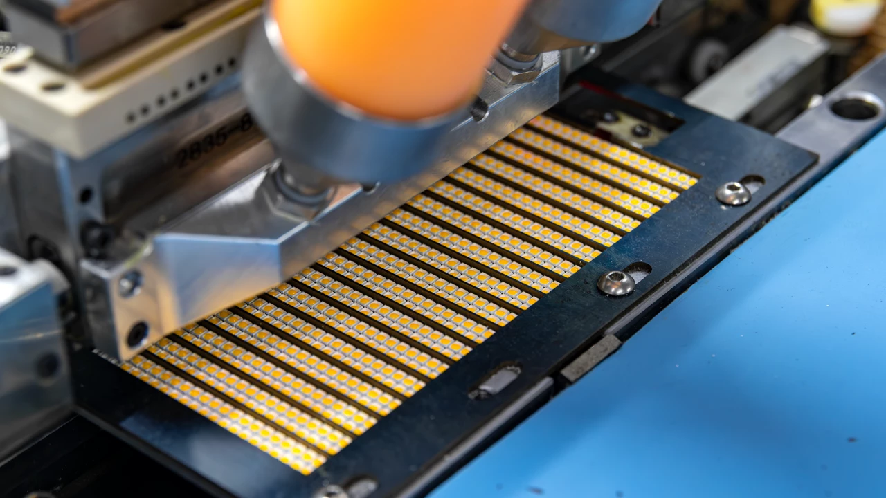 Solar street light LED production