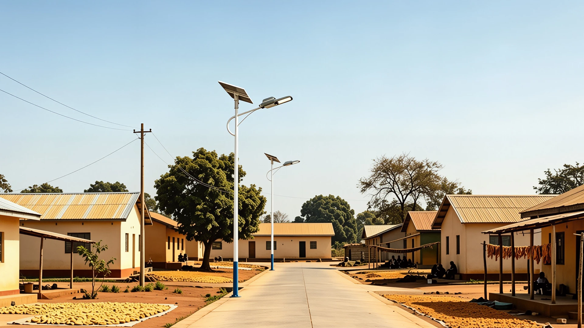 Solar street light manufacturer providing outdoor roadway lighting solutions for government and infrastructure projects in Africa