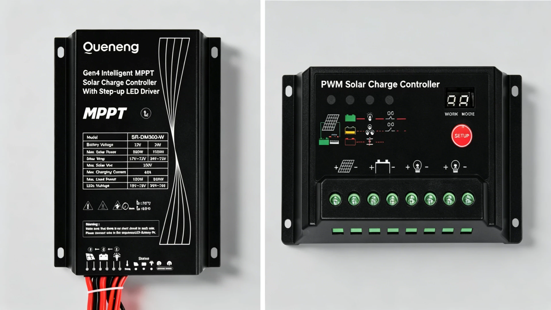 solar street light MPPT vs PWM controller