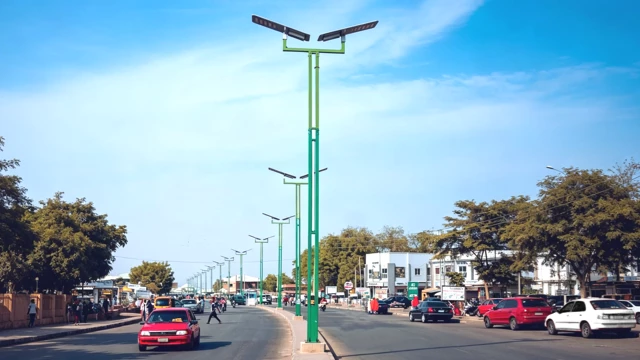 Solar street lights for African municipal road projects