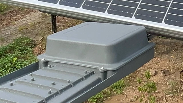 Split solar street light system with adjustable battery capacity for different lighting requirements