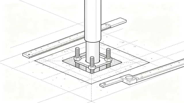 anchor bolt positioning using foundation template for solar street light pole installation