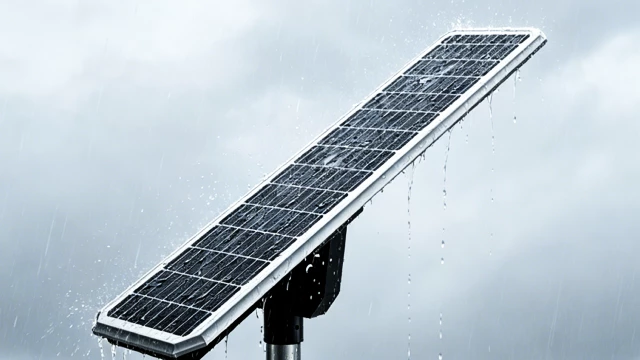 Weather resistant all in one solar street light housing design for outdoor environments
